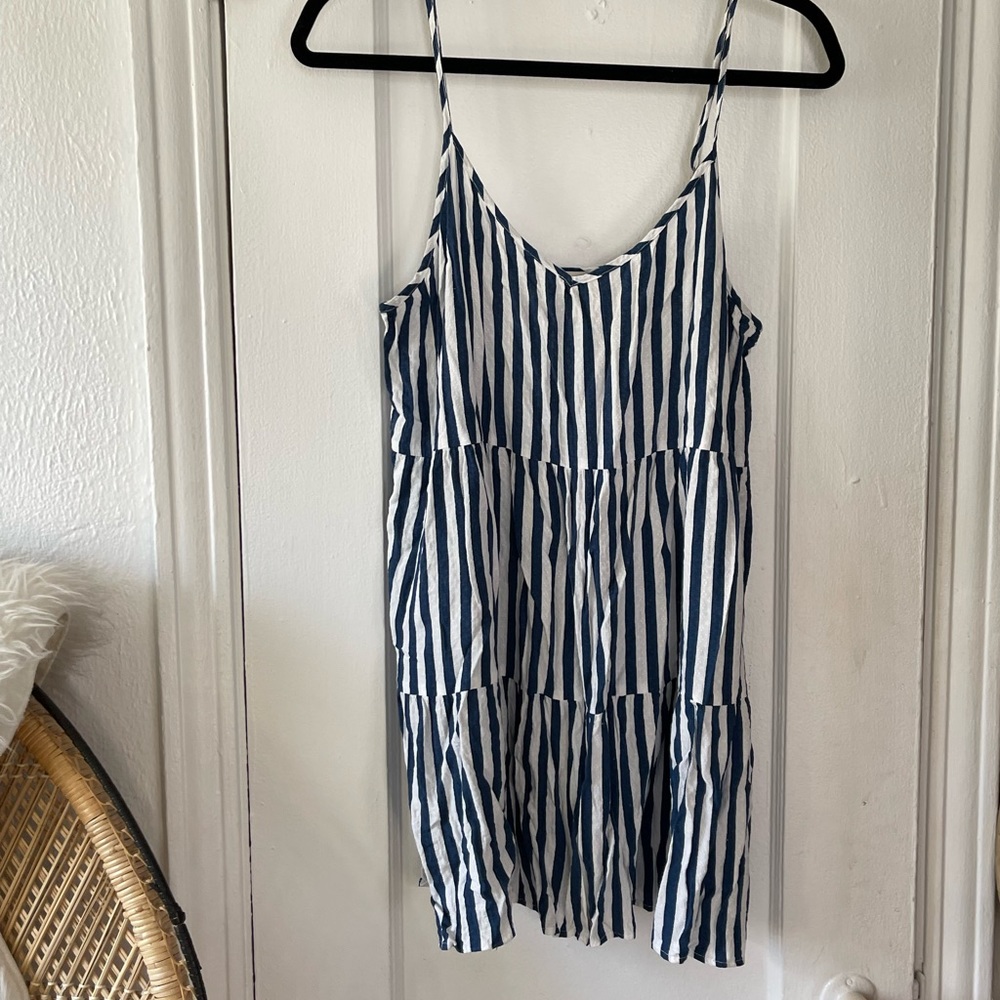 Striped Lightweight Beachy Swimsuit Cover-up or Sundress